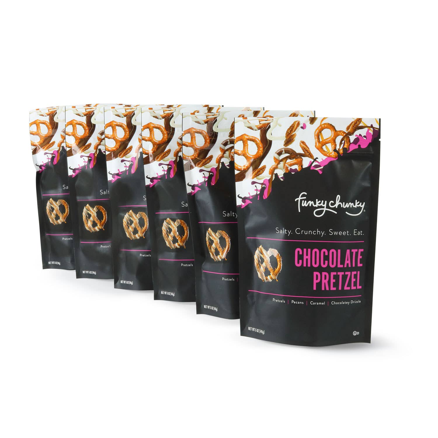 Chocolate Pretzel 5oz Bags | Chocolate Pretzels Core Funky Chunky