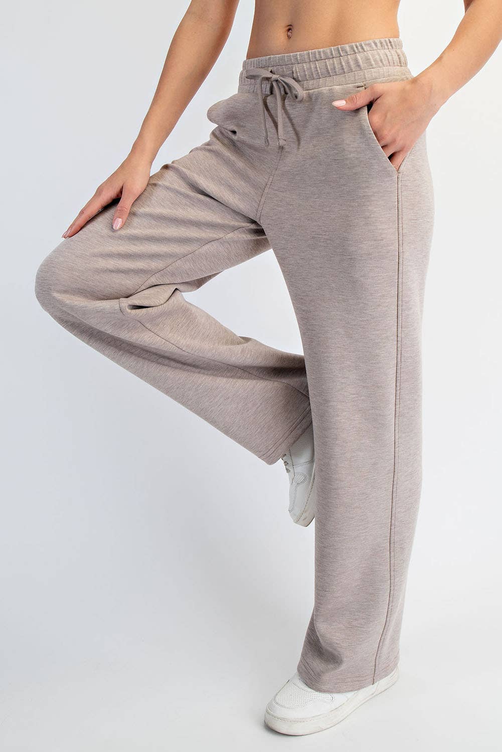 Modal Scuba High Rise Wide Leg Pants