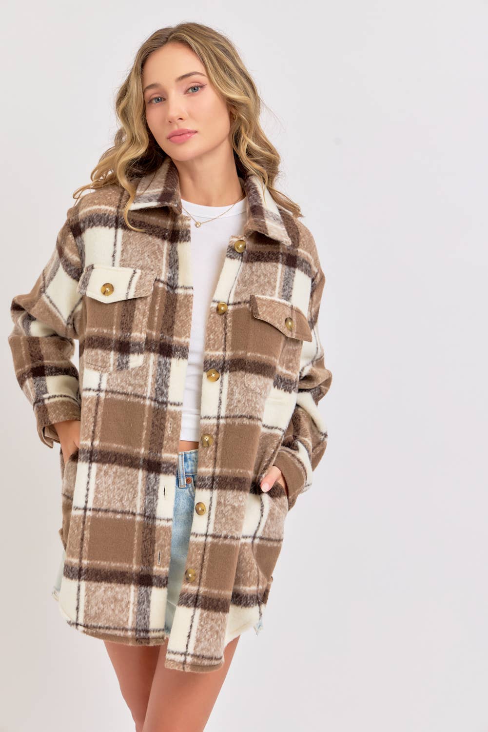 PLAID SHACKET/ JACKET