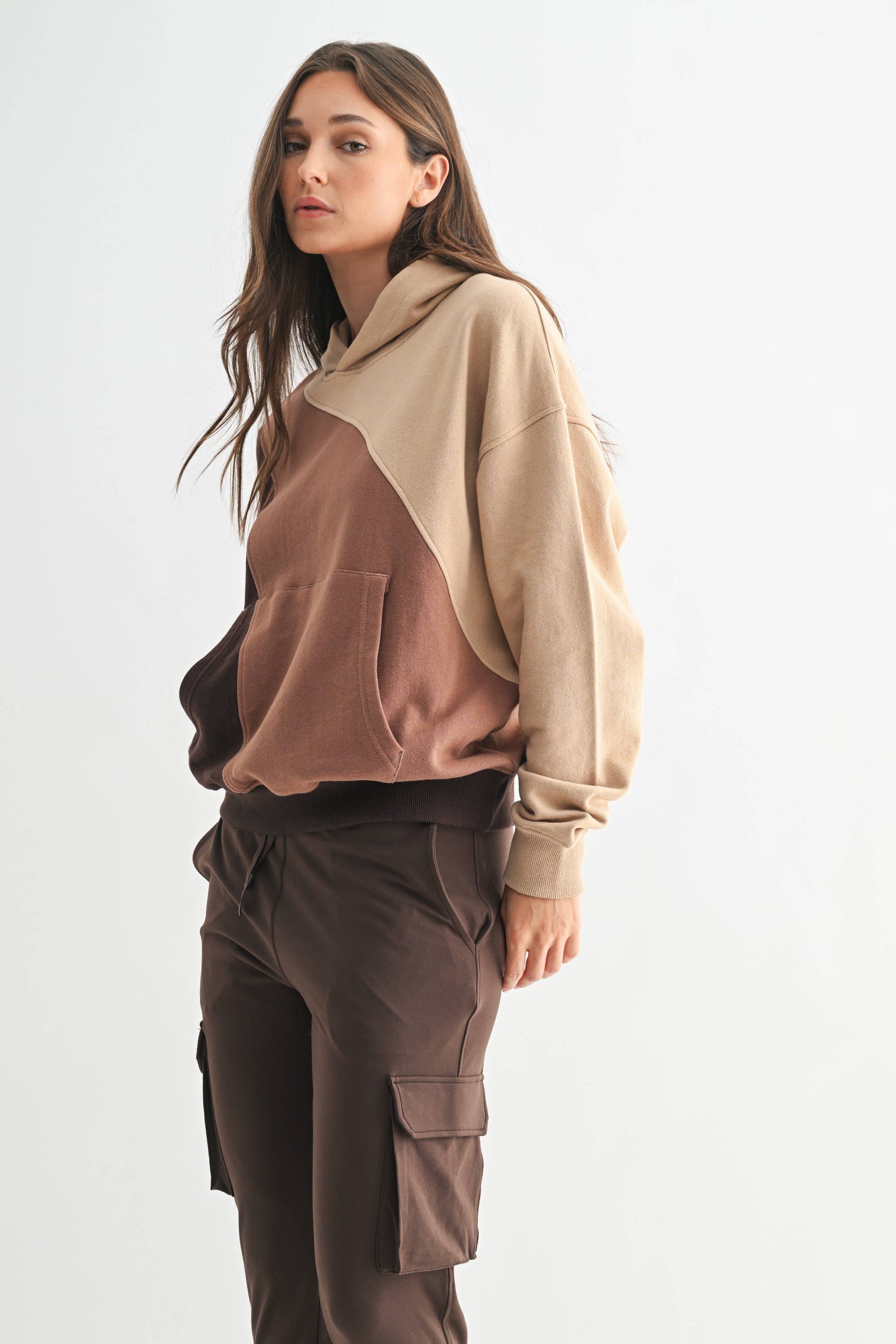 Mono B - Cozy Color Fade Stripe Hoodie Mono B
