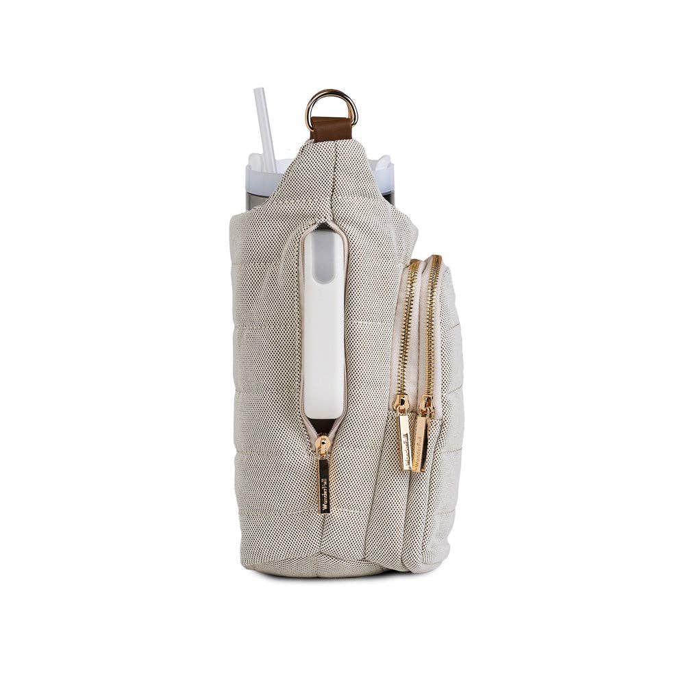 WanderFull - Original HydroBag - HydroBag® HANDLE Dark Oatmeal Canvas with Canvas Vegan Leath