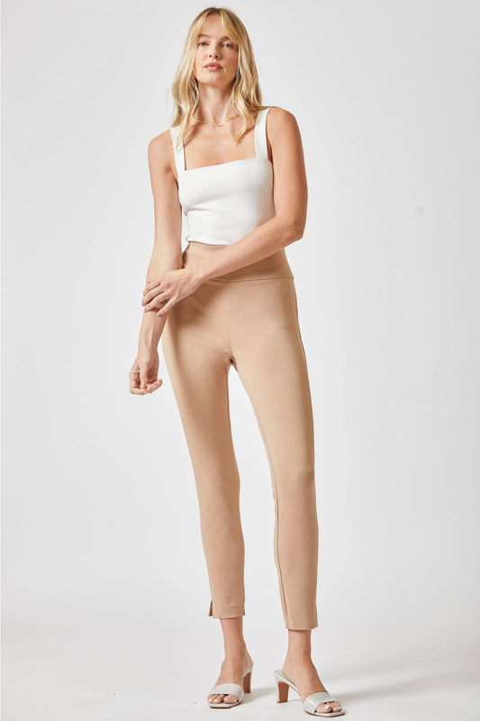 Magic High Waisted Skinny Pants 28" Inseam: Khaki Spring-Summer Dear Scarlett