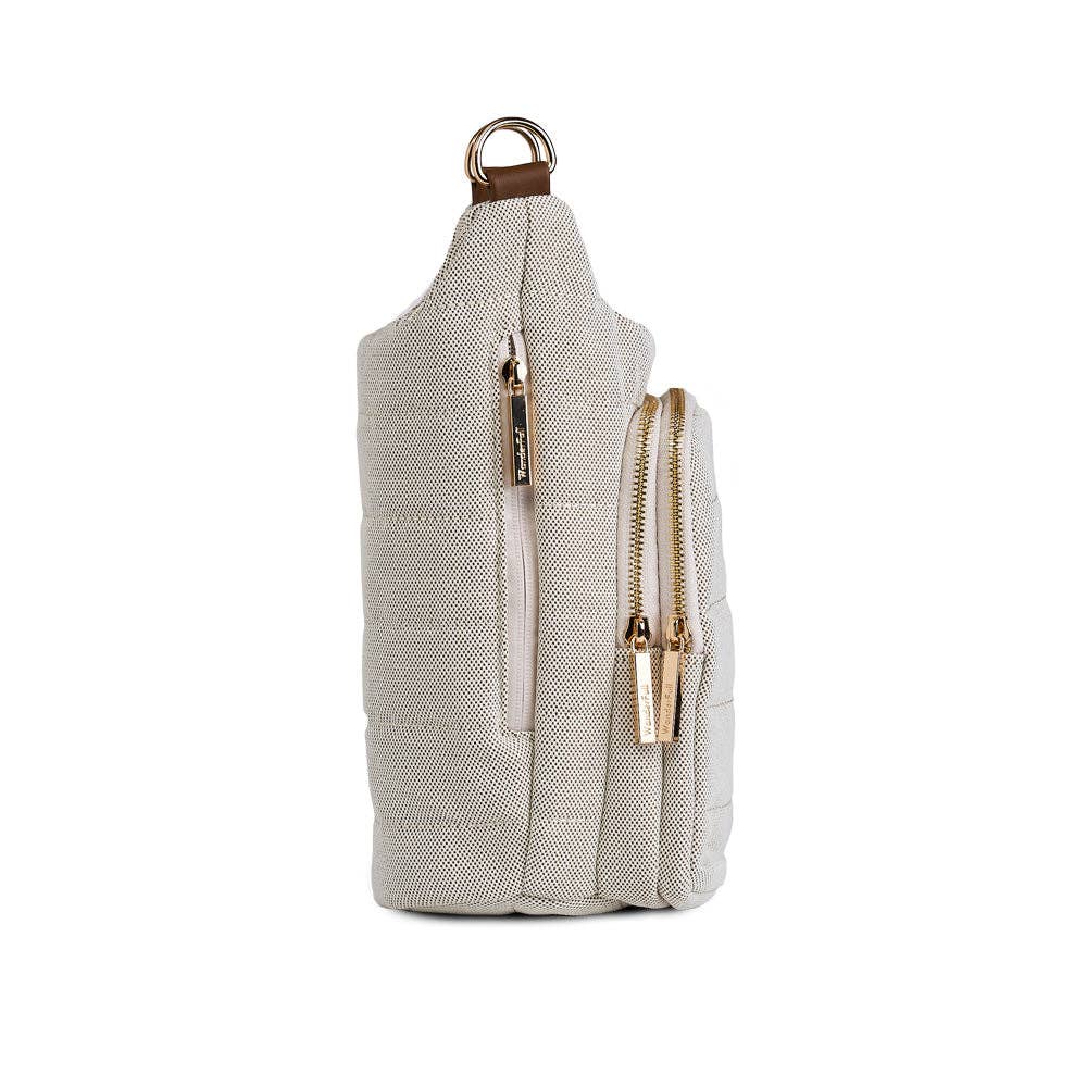 WanderFull - Original HydroBag - HydroBag® HANDLE Dark Oatmeal Canvas with Canvas Vegan Leath