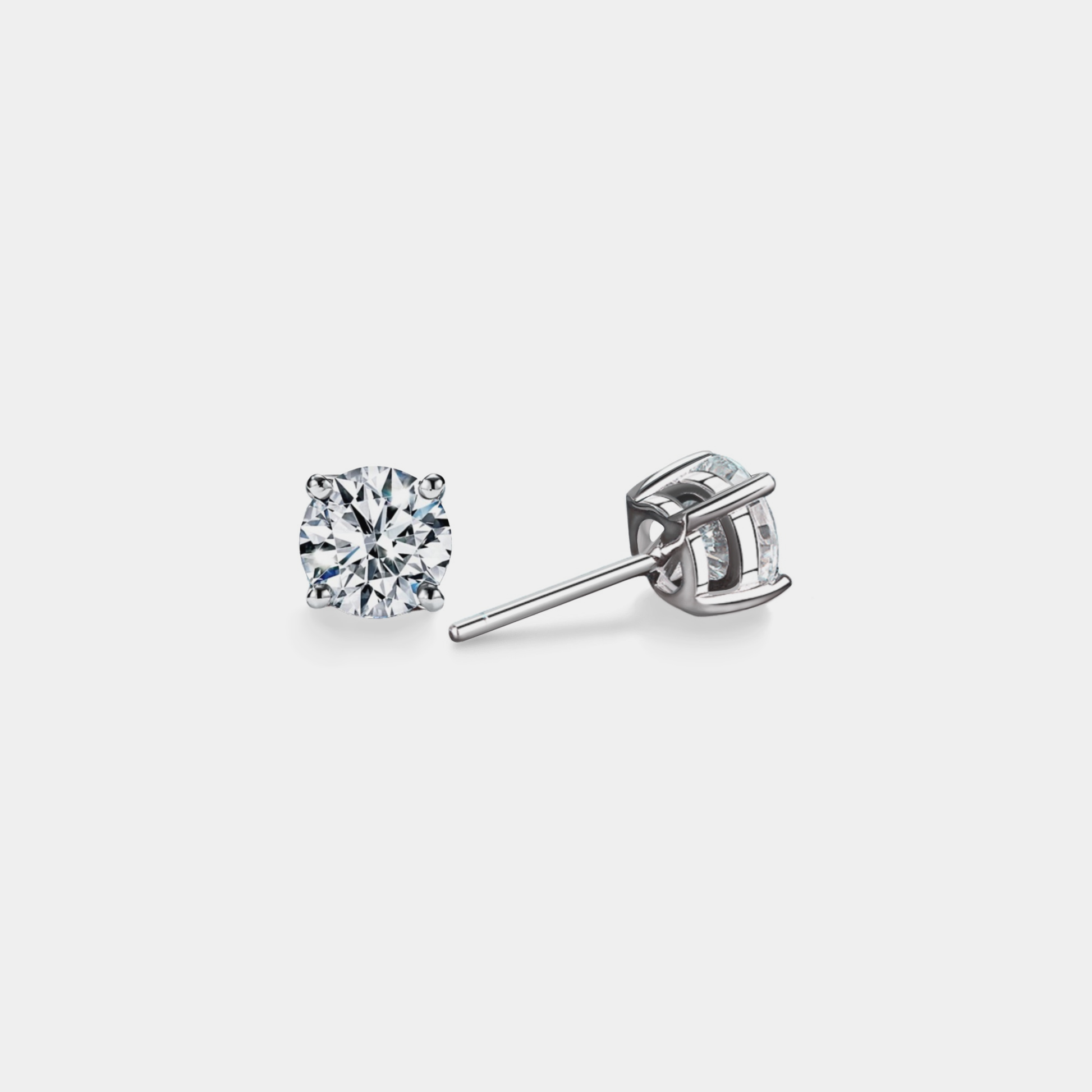 Four-Prong Moissanite Stud Earrings Perimade & Co. LLC