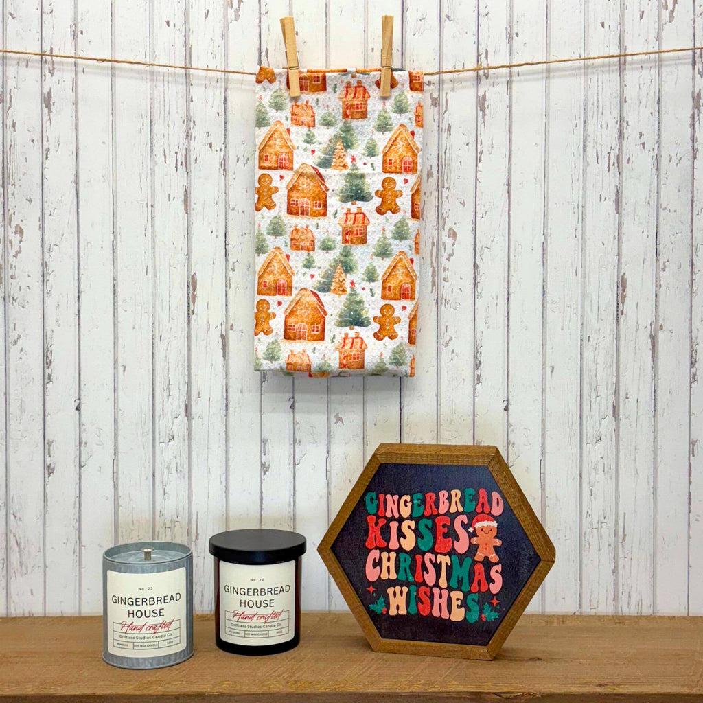 Gingerbread House Farmhouse Christmas Candle - Holiday Decor