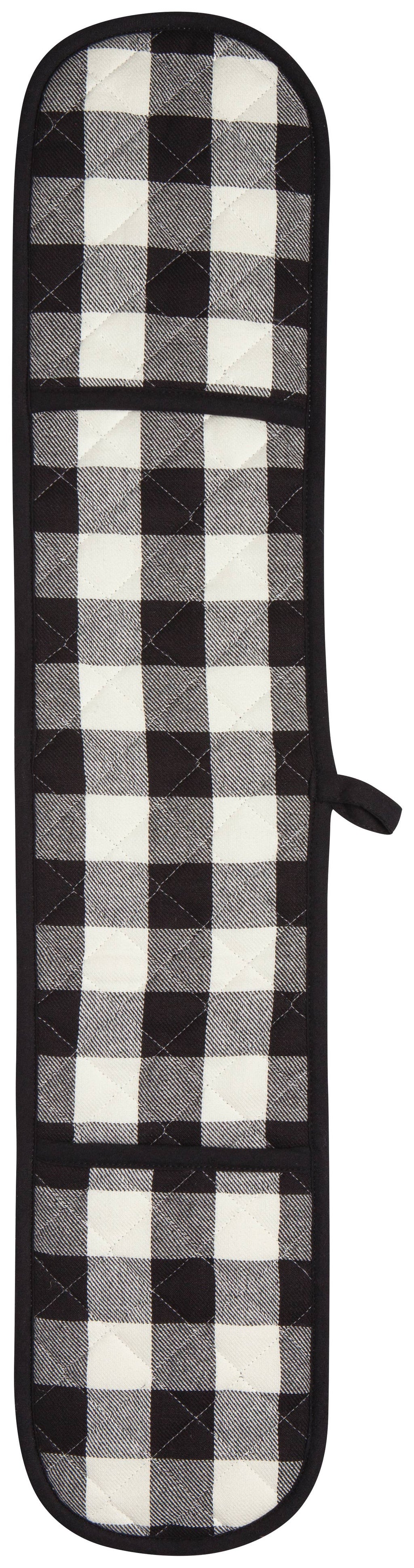 Now Designs by Danica - Black Check Double Oven Mitt