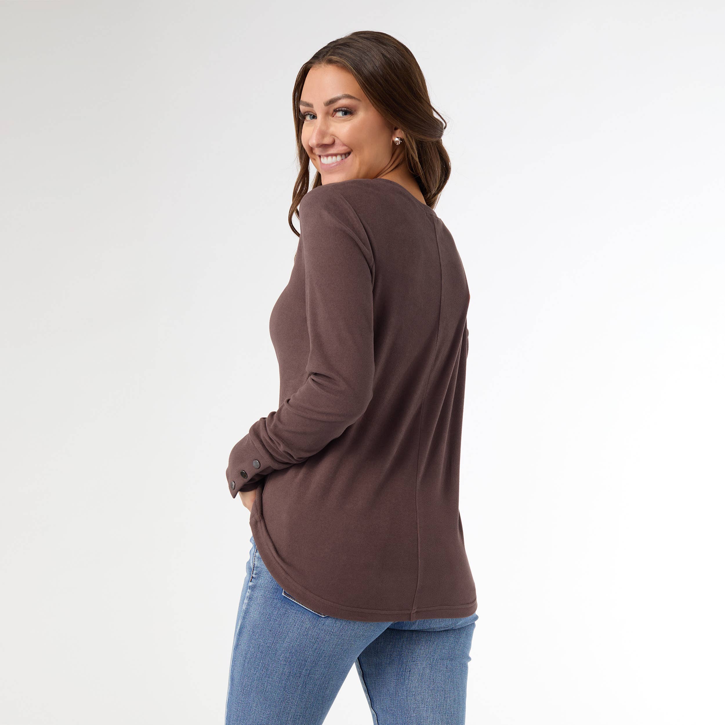 Alexis Super Soft Top with Snap Cuff