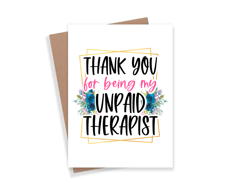 Unpaid Therapist Card Expression Design Co