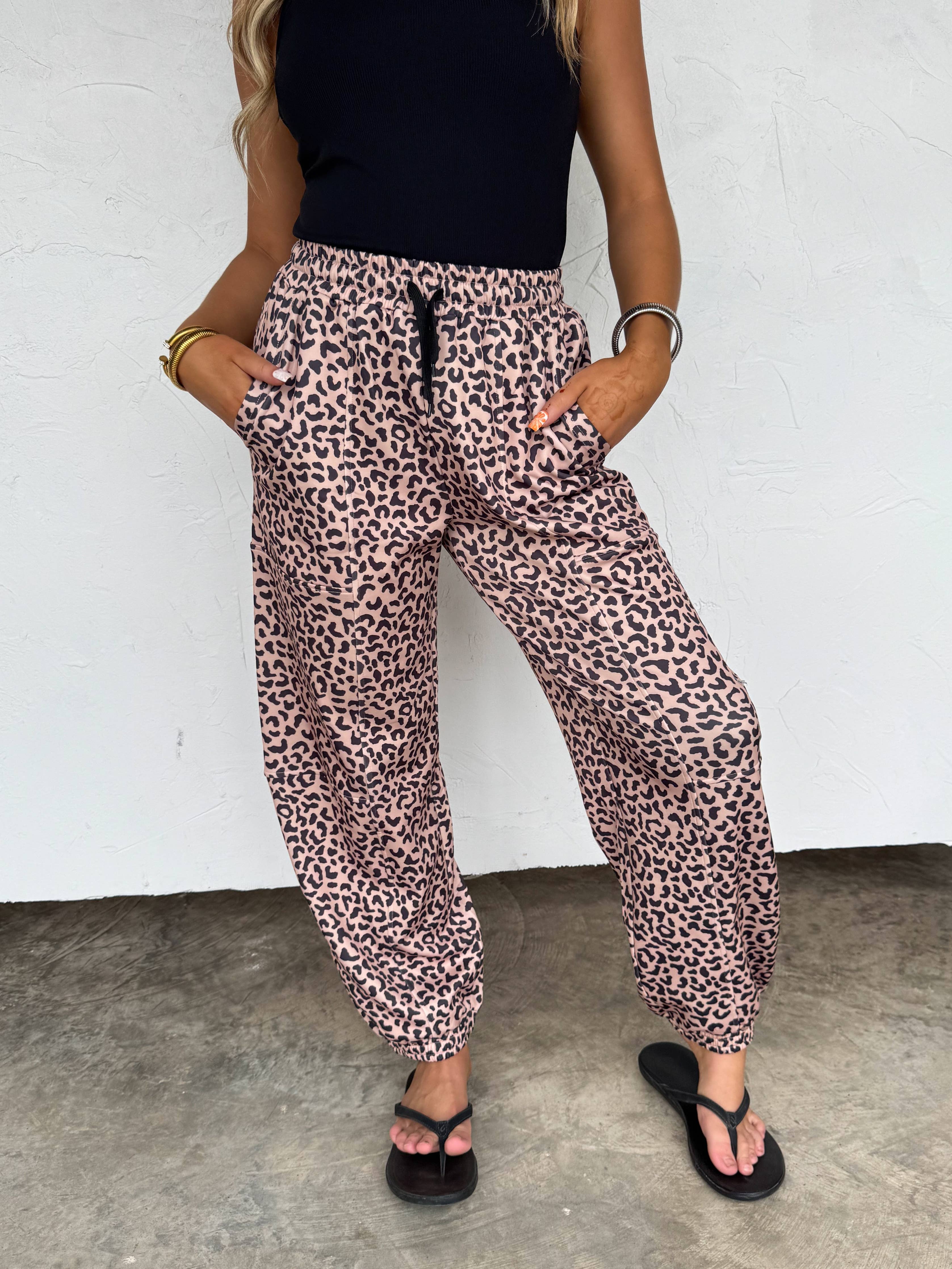BLAKELEY - COCO CHEETAH JOGGER PANTS BLAKELEY