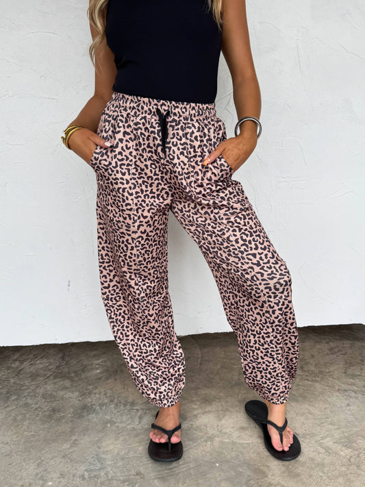 BLAKELEY - COCO CHEETAH JOGGER PANTS BLAKELEY