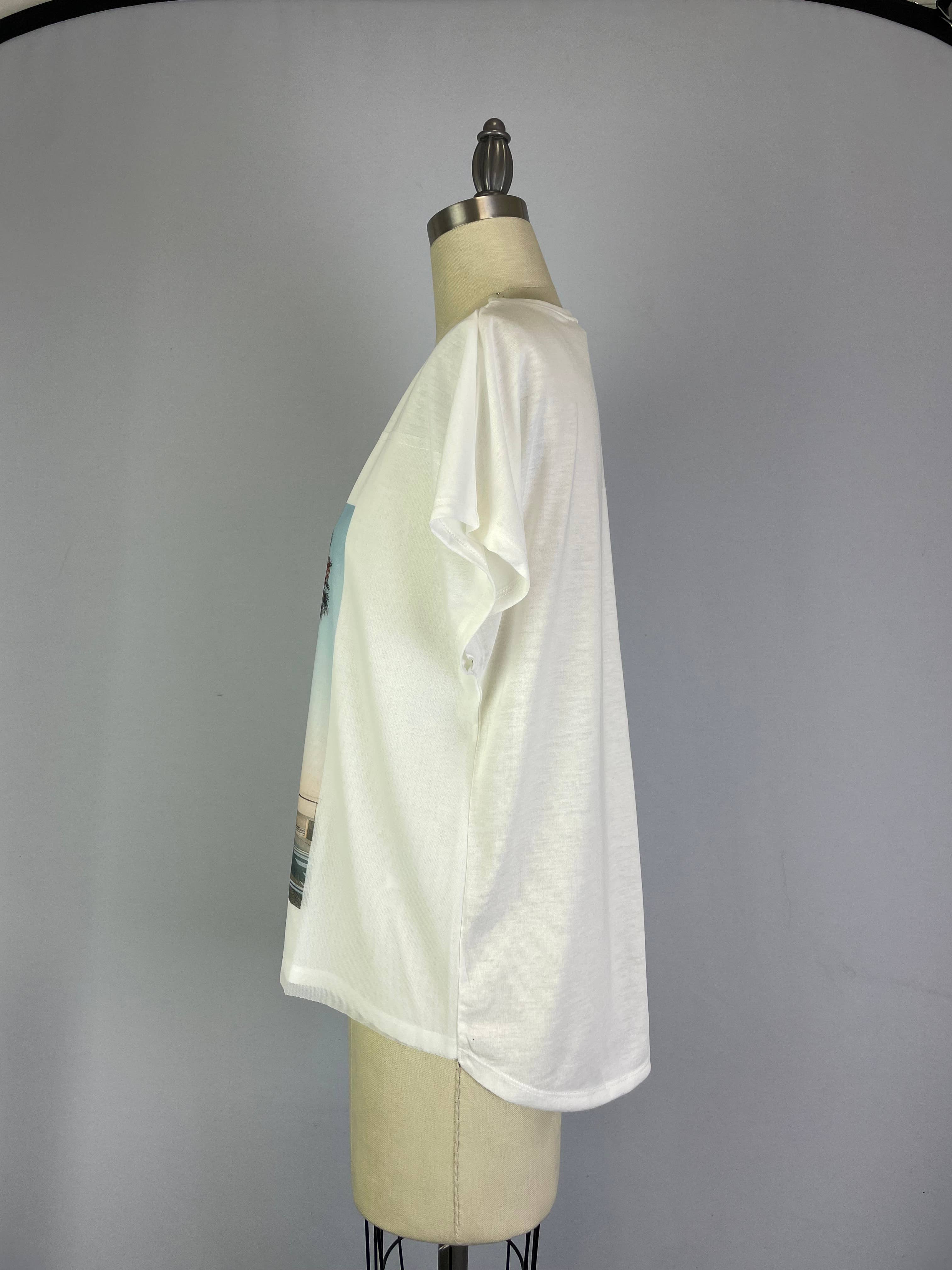 Placement Screen Illusion Top w Mesh Overlay