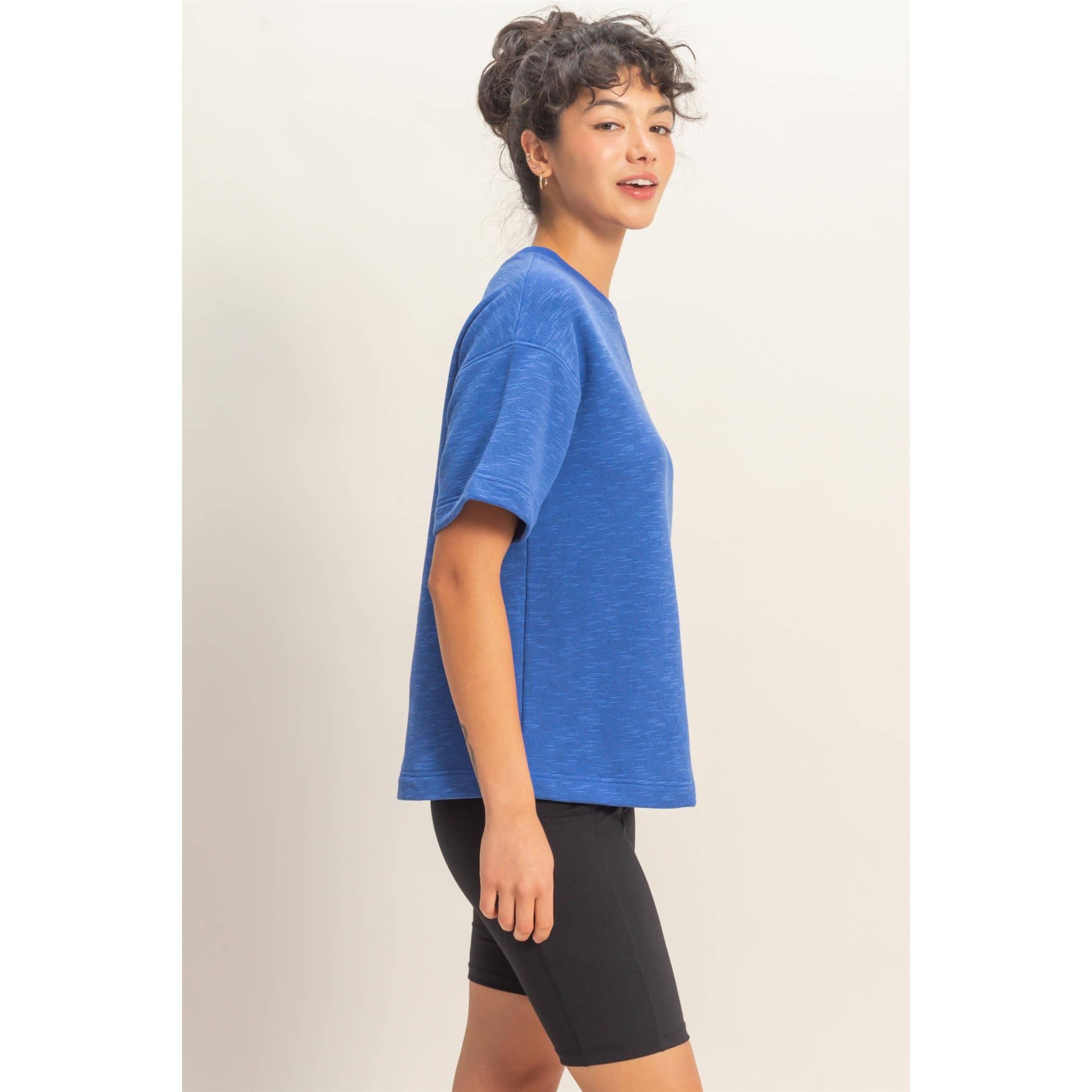 Crew Neck Short Sleeve Top