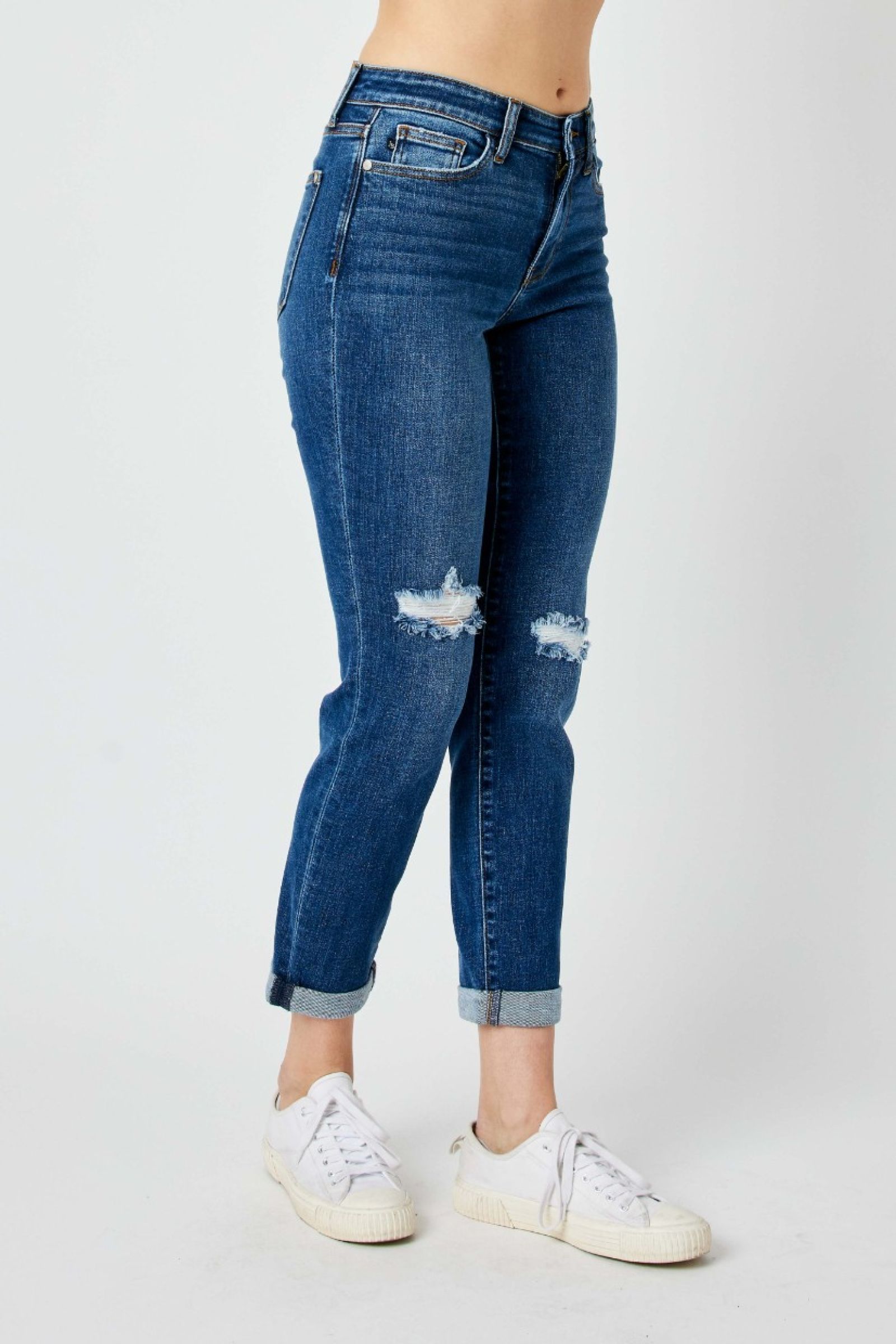 Plus Size MID RISE DESTROY SLIM Spring-Summer Judy Blue