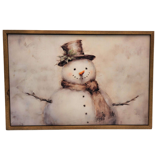 Winter Holiday Snowman Watercolor Print  Wall Things And Shelf Stuff