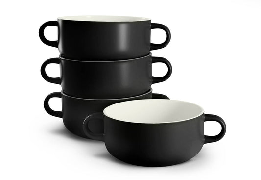 Ceramic Soup Crocks, 18 oz, Set of 4  Kook