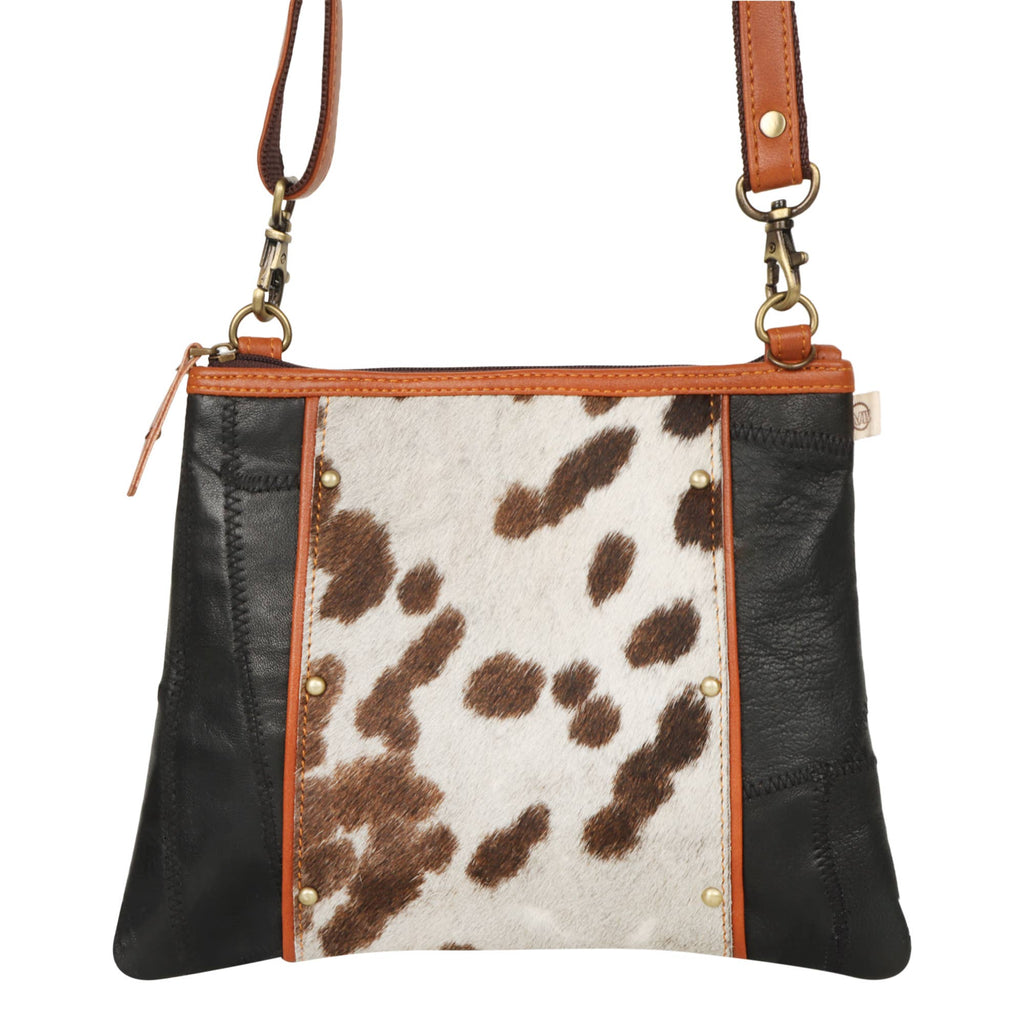 Vaan & Co. - Noa Angled Crossbody Bag - Upcycled Leather & Canvas