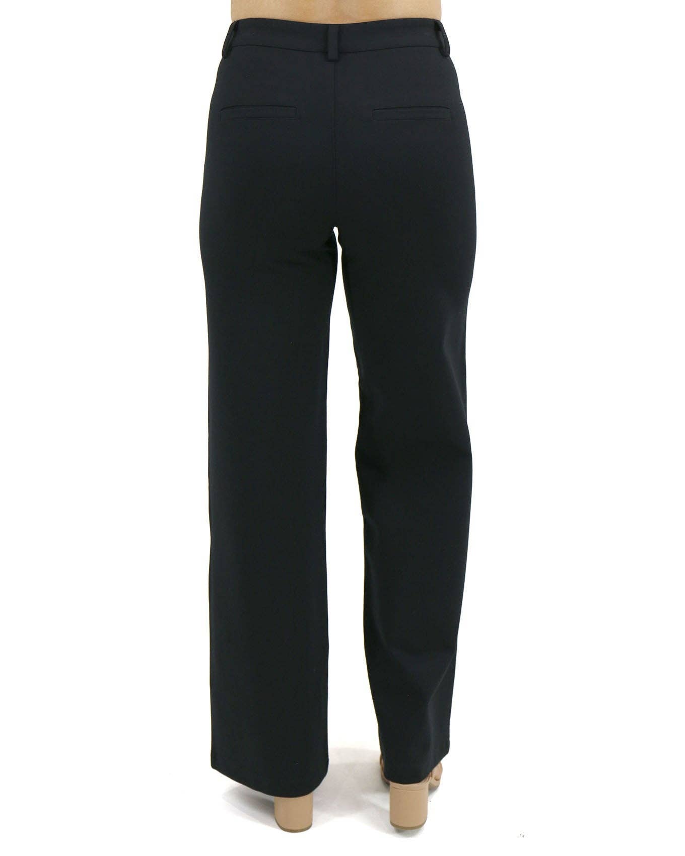 Fab-Fit Wide Leg Work Pant in Black Core Grace and Lace