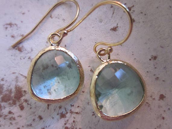 Prasiolite Earrings Green Gold Filled Spring-Summer Laalee Jewelry
