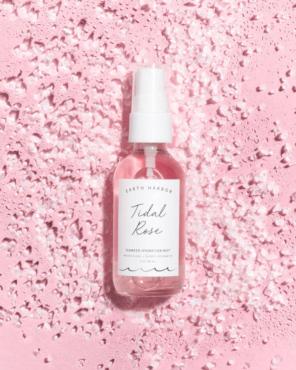 Hydration Mist: Rose Water + Rose Quartz Core Earth Harbor Naturals