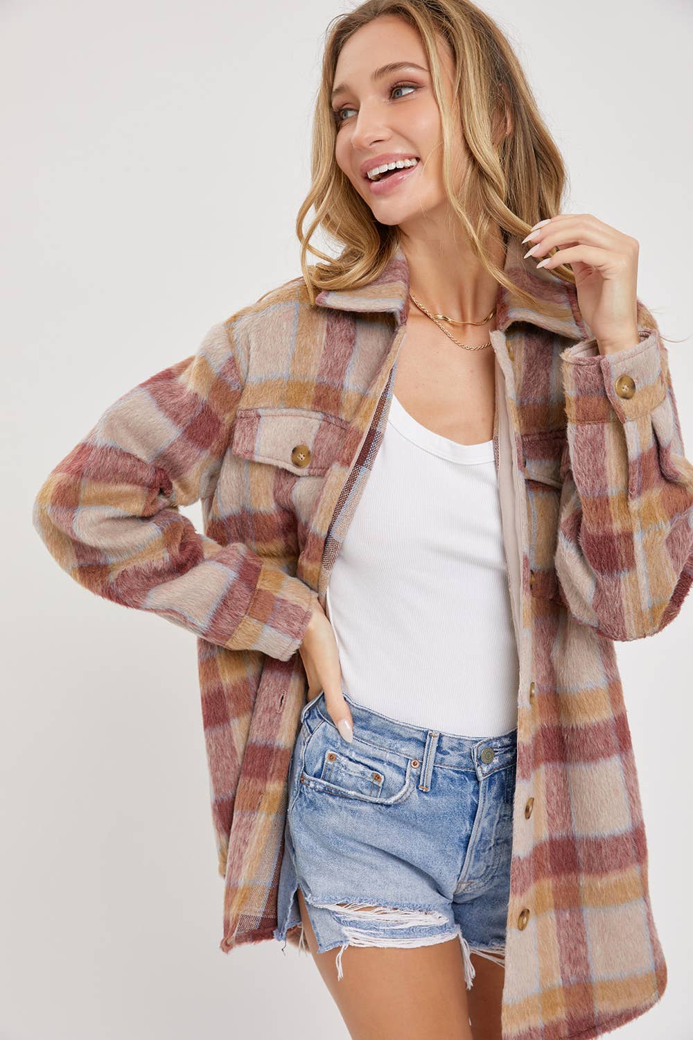 OUTERWEAR CLASSIC PLAID SHACKET/JACKET