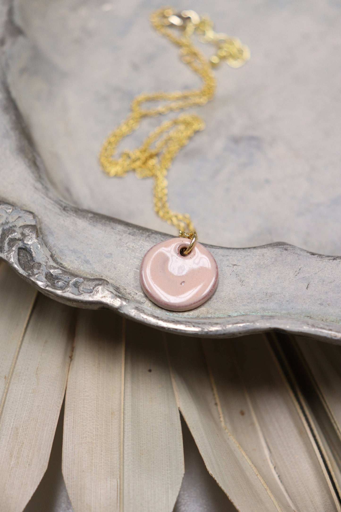 Hope Necklace - Blush Ceramic Necklace Core Cedar and Cypress Designs