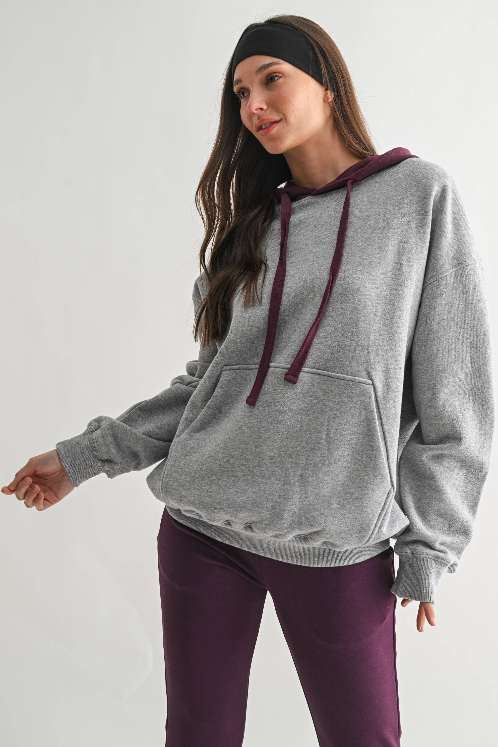 DualTone Fleece Hoodie Mono B
