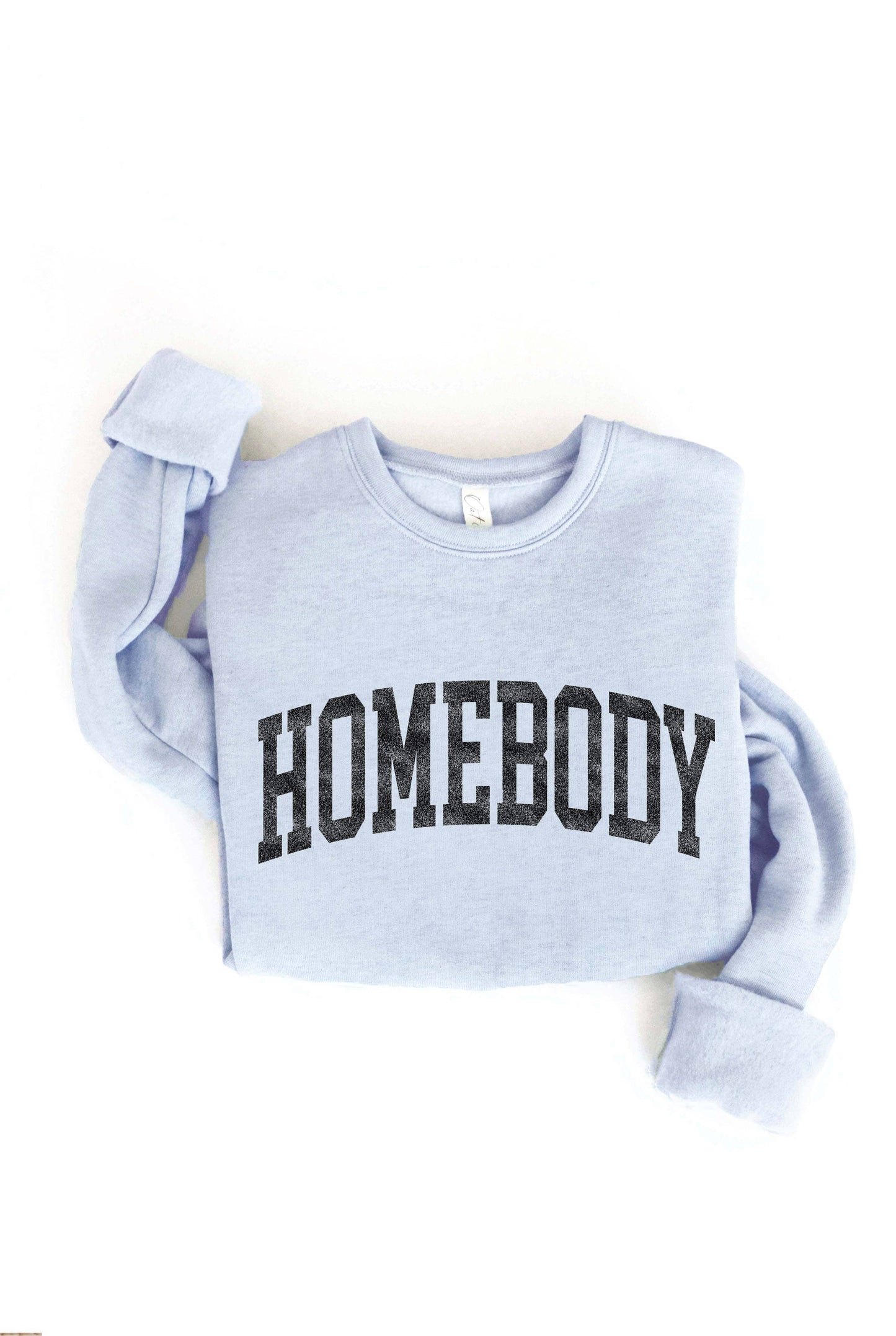 HOMEBODY Graphic Sweatshirt: LIGHT BLUE Spring-Summer OAT COLLECTIVE
