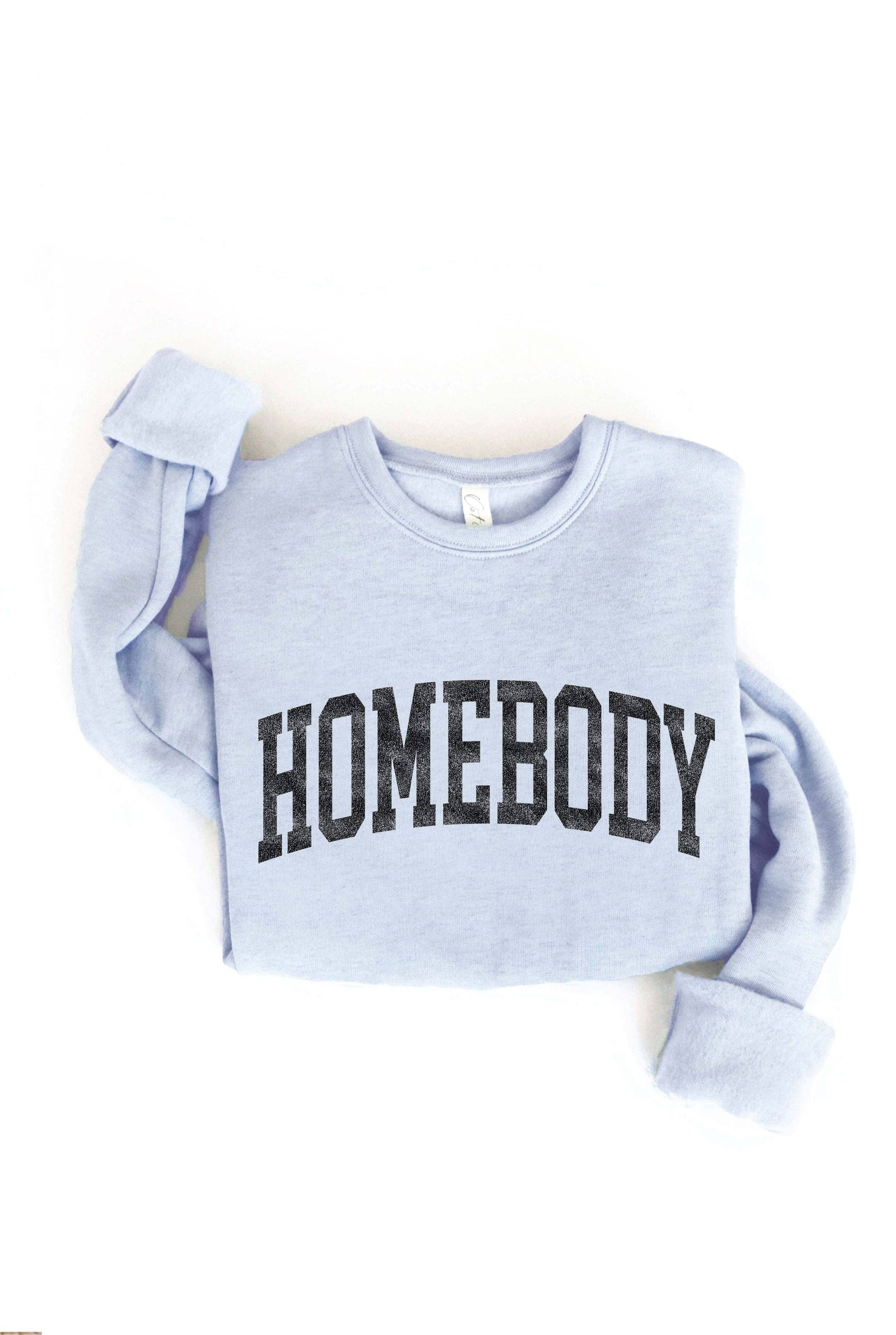 HOMEBODY Graphic Sweatshirt: LIGHT BLUE Spring-Summer OAT COLLECTIVE