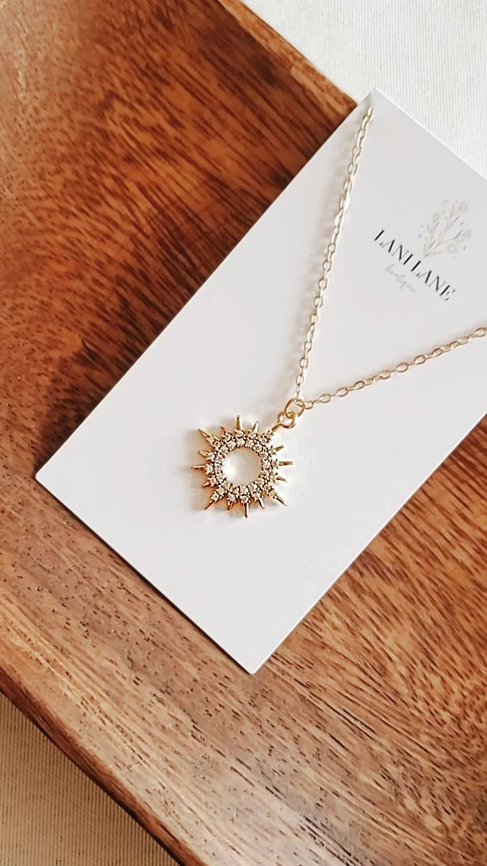 Sunburst Boho Gold Necklace Core Lani Lane Boutique