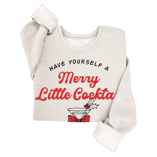 Merry Little Cocktail Mineral Graphic Sweatshirts