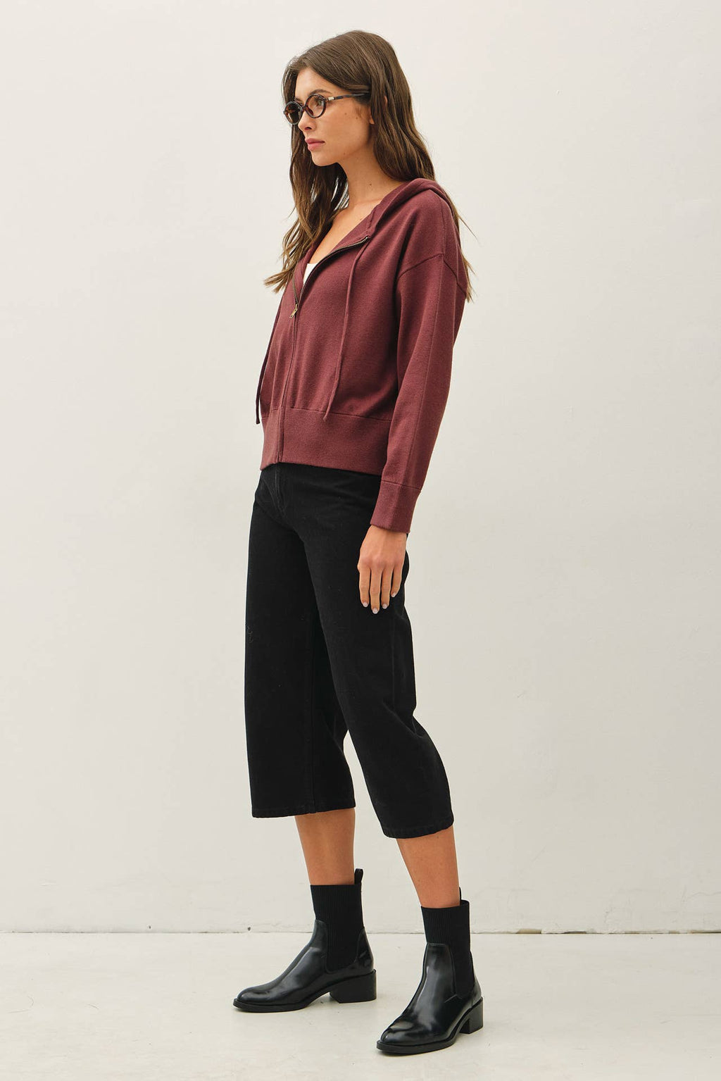 ULTRA COMFY RIBBED KNIT HOODIE JACKET