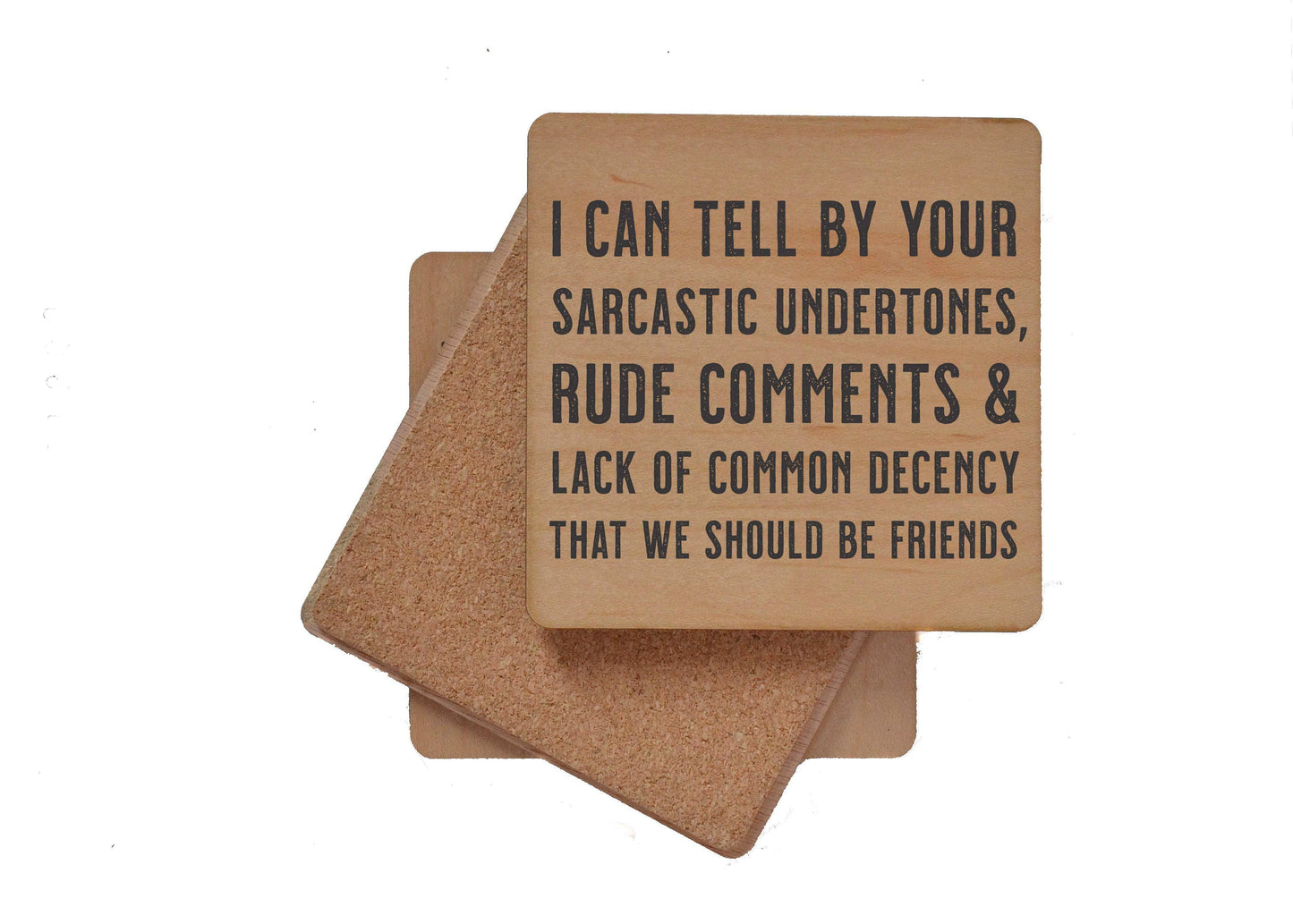 Sarcastic Comments Funny Gift Drink Coaster - Coasters Driftless Studios