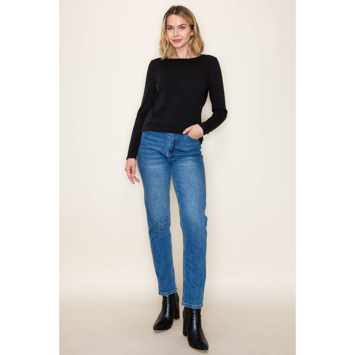 BABY RIB BASIC TOP