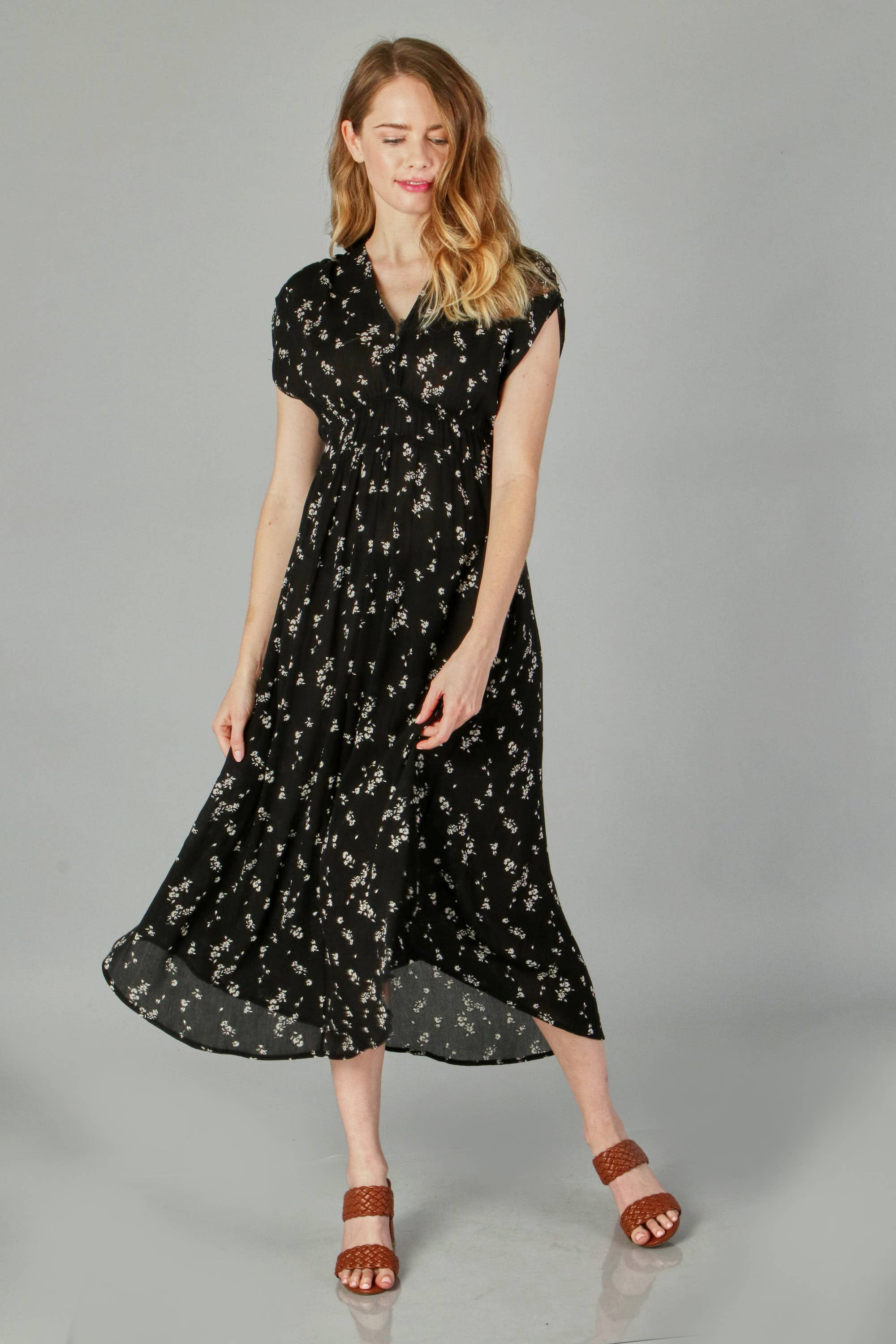 crepon maxi dress (P18167)