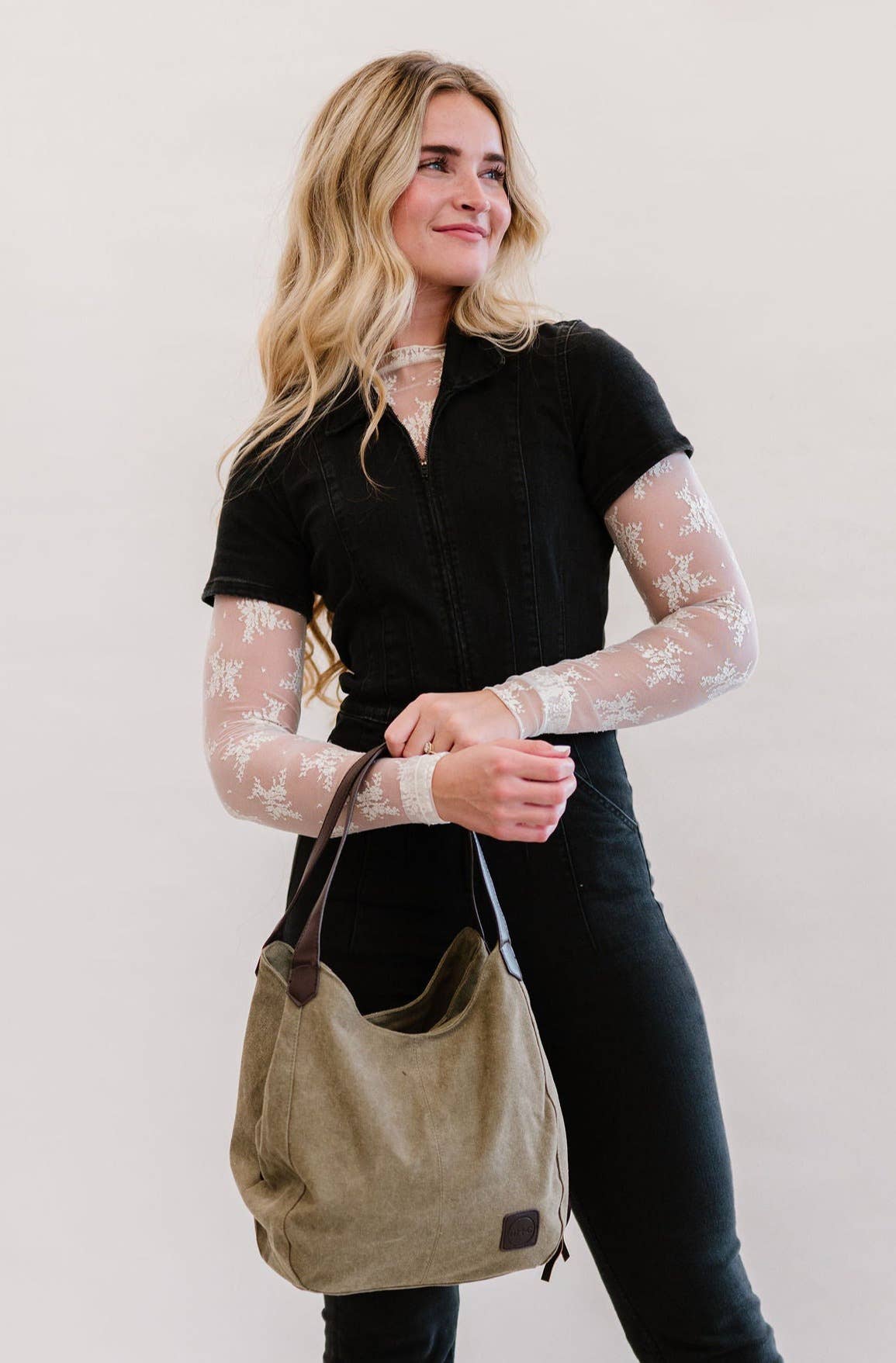 modern and chic - Anniston Canvas Hobo Bag