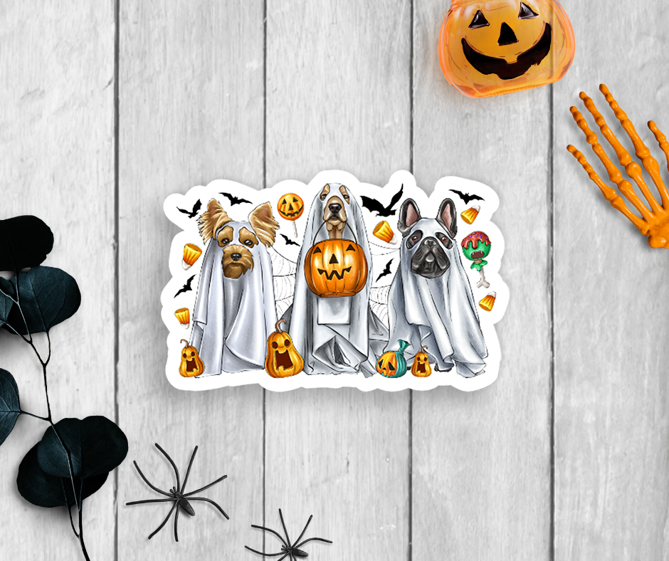 Spooky Dogs Vinyl Sticker Core Expression Design Co