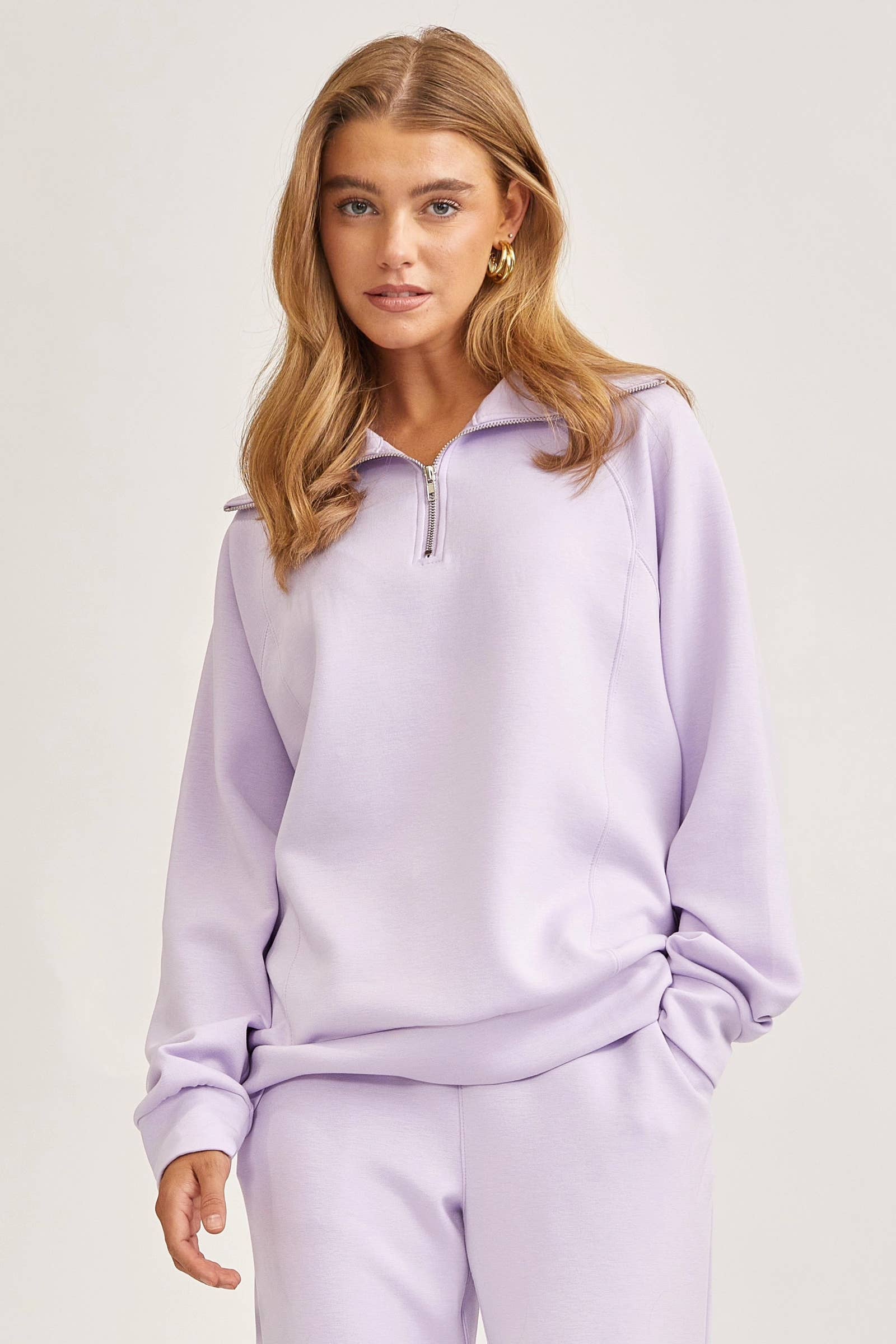 Quarter Zip Pullover MODAL TOP Dear Scarlett