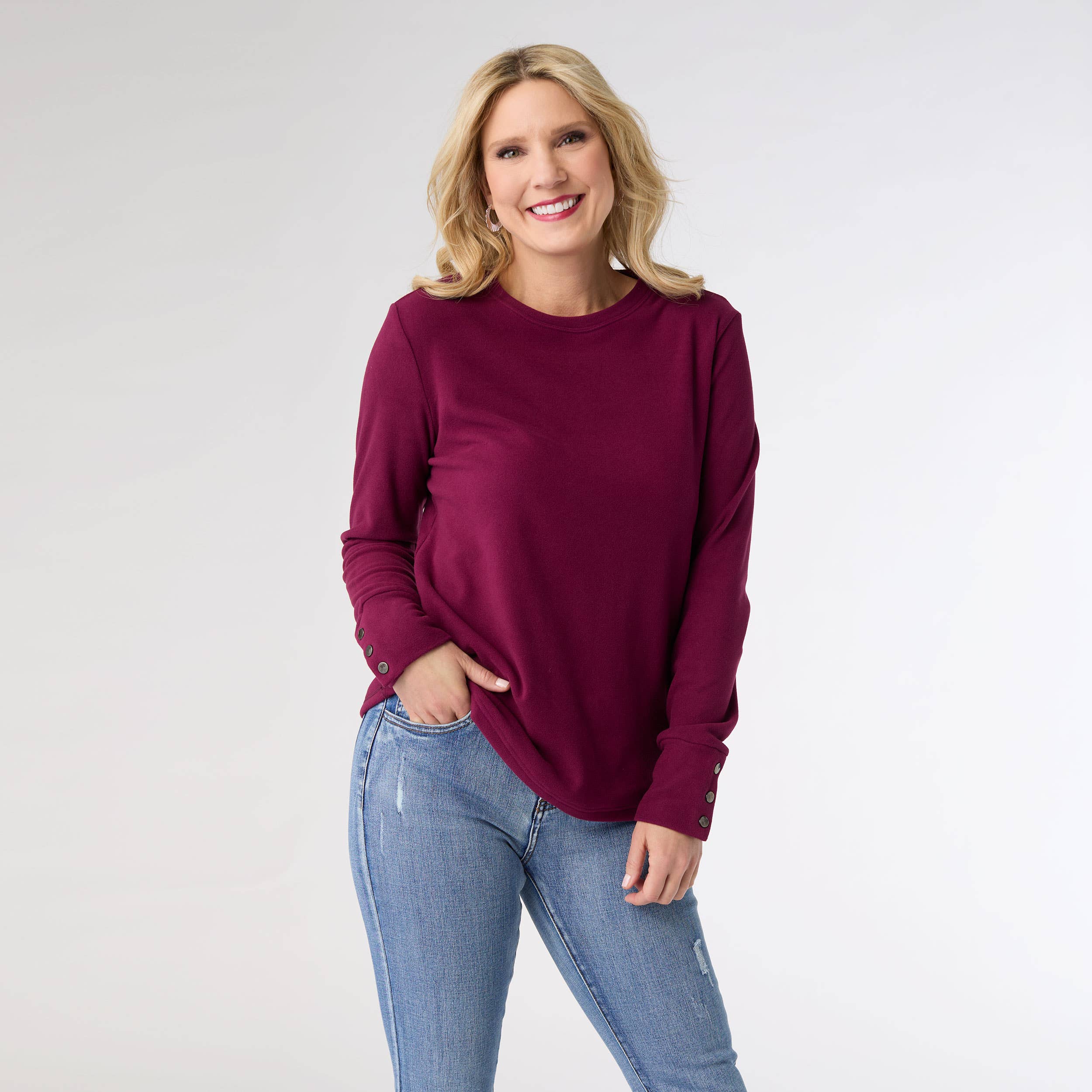 COCO + CARMEN - Alexis Super Soft Top with Snap Cuff