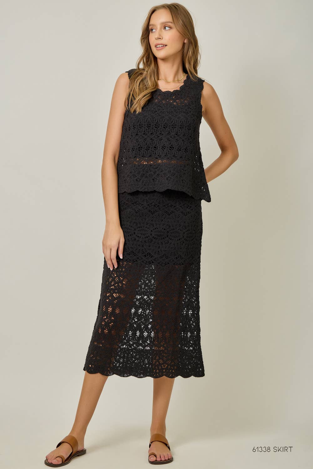 Crochet Scallop Hem Top