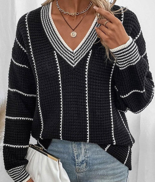 Striped knit sweater Miss Sparkling