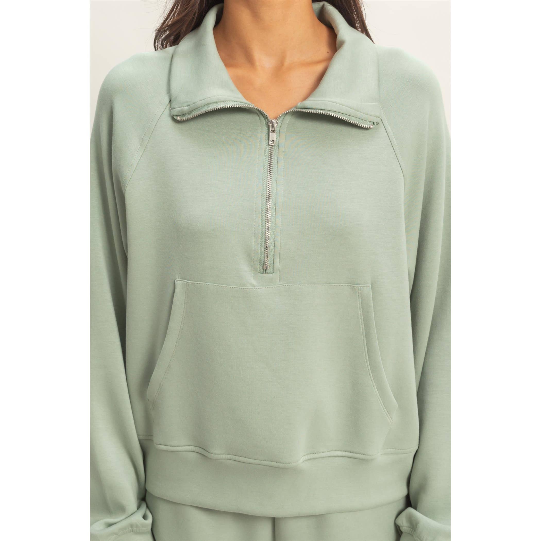 Half-Zip Collar Pullover