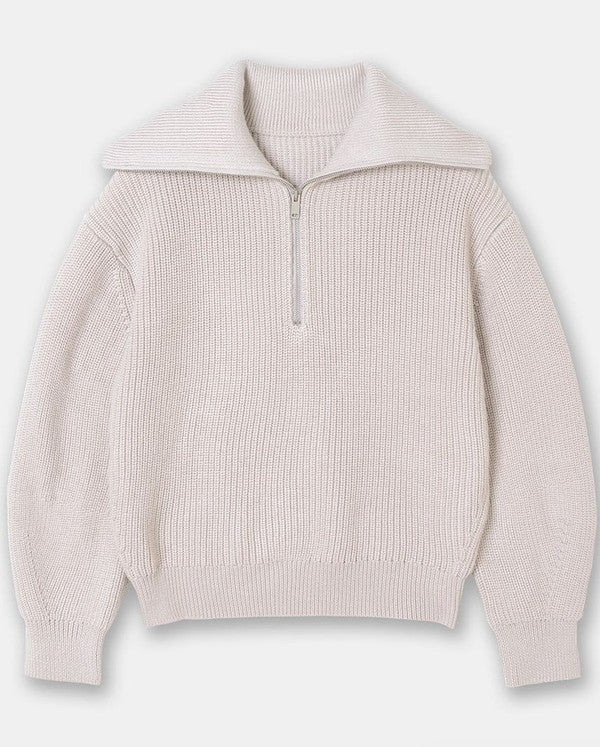 Half zip knit sweater Miss Sparkling