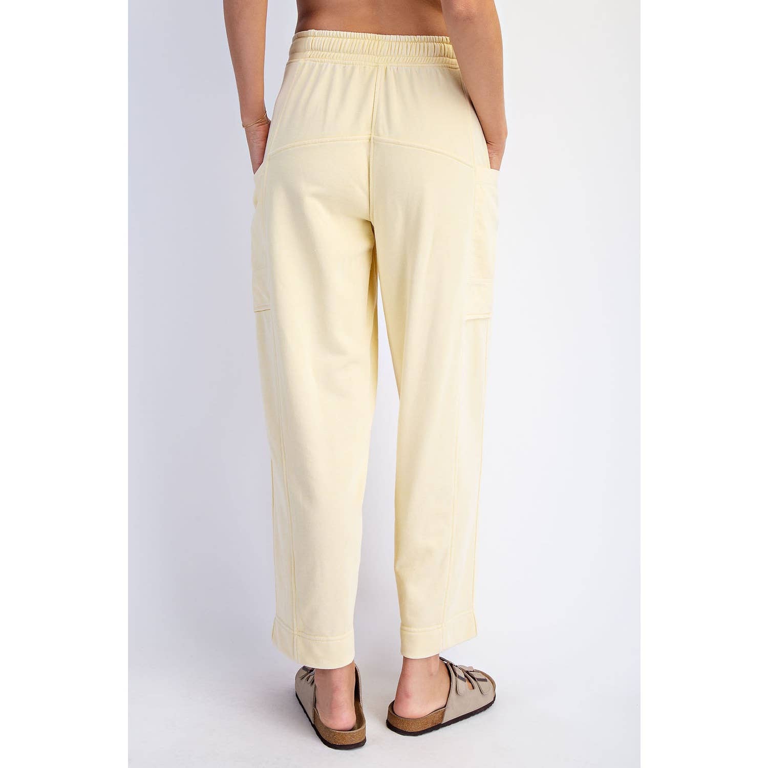 Mineral Wash French Terry Cropped Pants