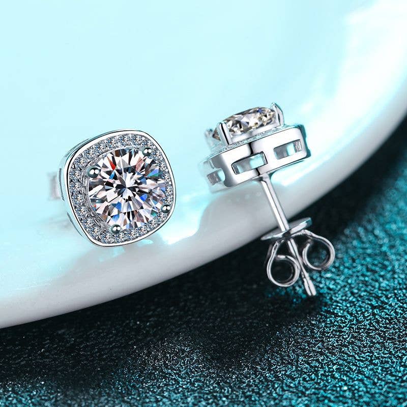 Four-Prong Moissanite Stud Earrings Core Perimade & Co. LLC