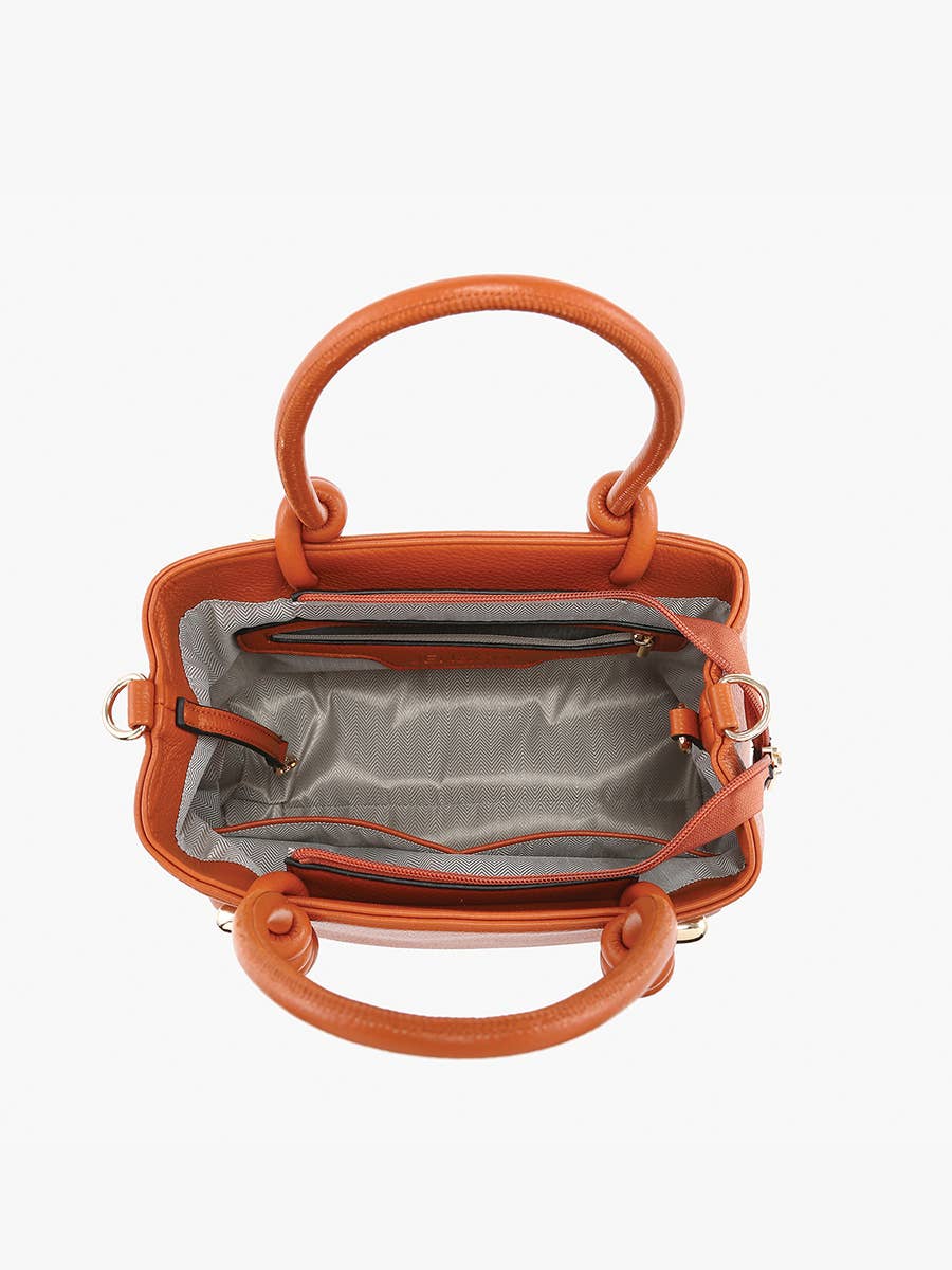 Blair Classic Satchel w/ Knotted Handles & Long Strap