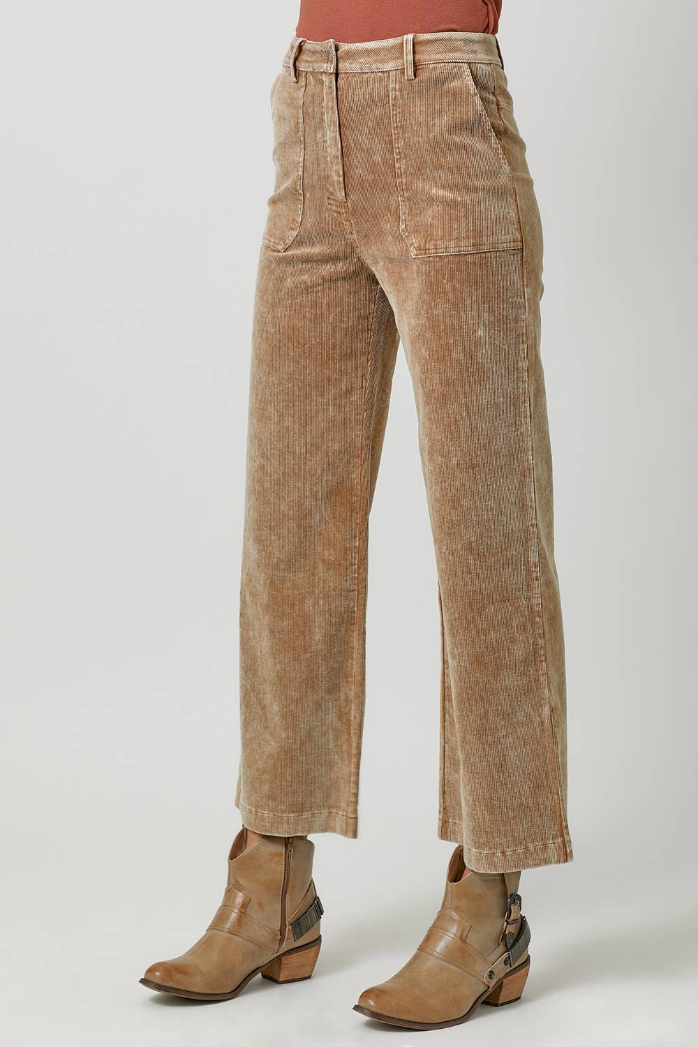 Sand Washed Corduroy Trousers Fall-Winter Mystree