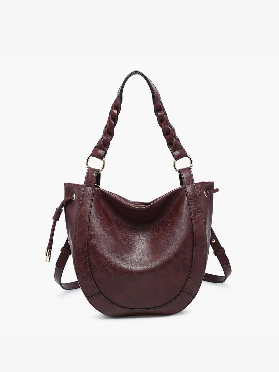 Rowan Paneled Hobo w/ Twisted Handle & Long Strap