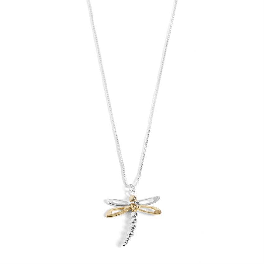 Mixed Metal Dragonfly Necklace: Mixed Metal  Whispers