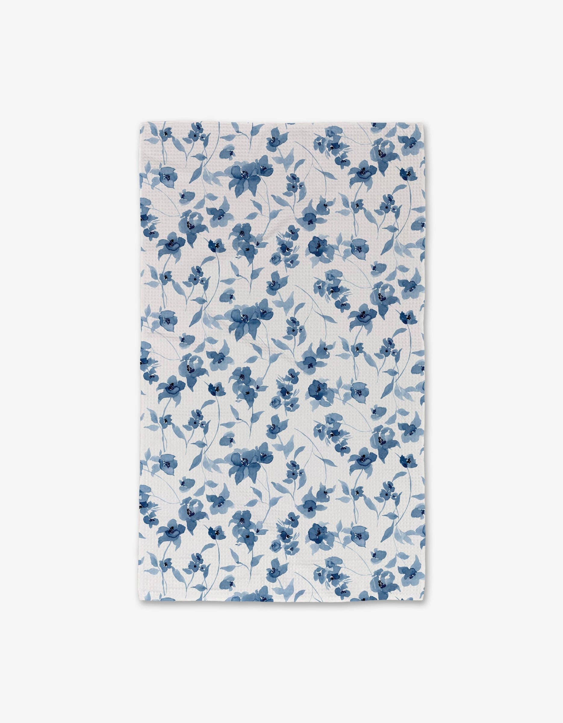 Geometry - Blue Floral Luxe Hand Towel