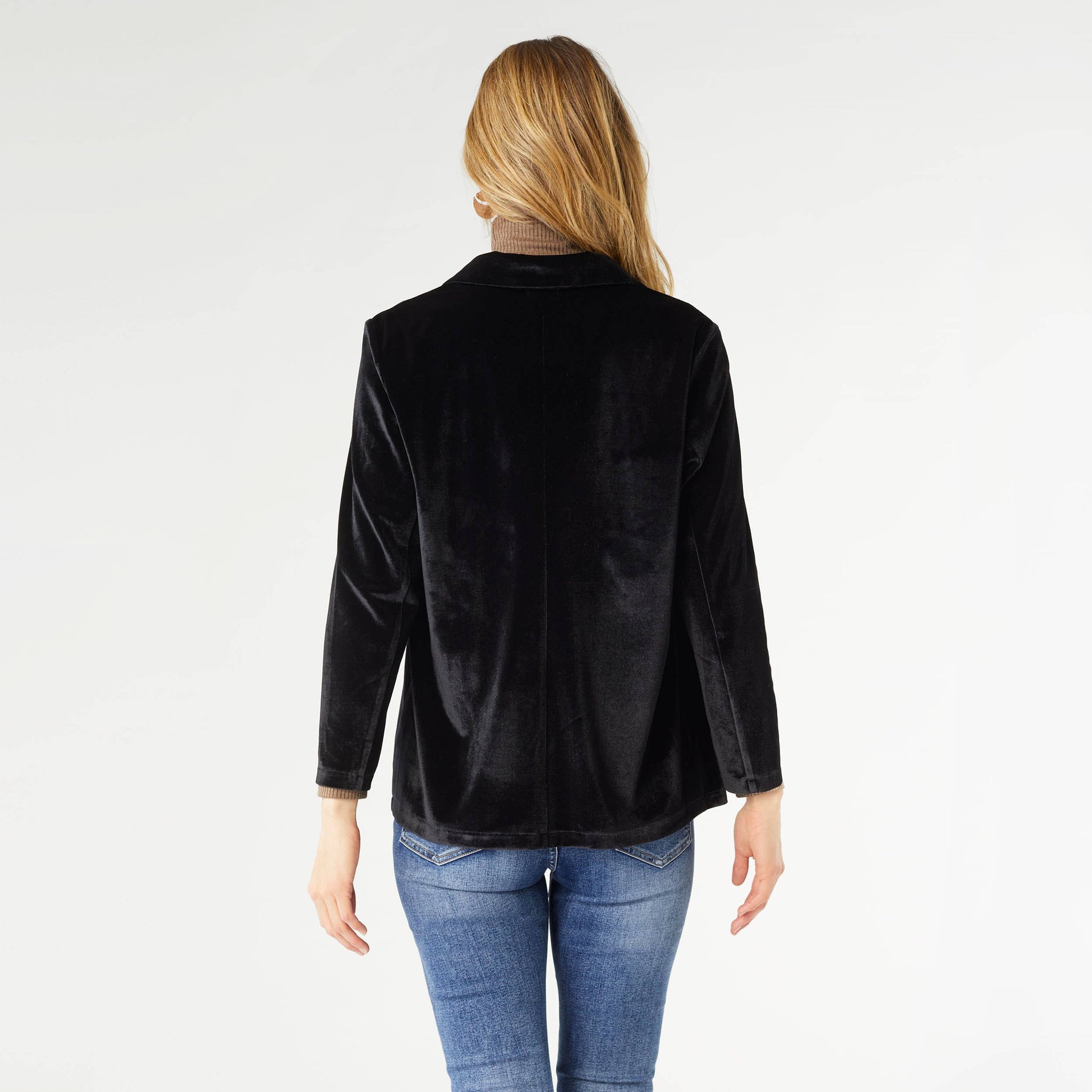 Black Penny Velour Cardigan Fall-Winter COCO + CARMEN